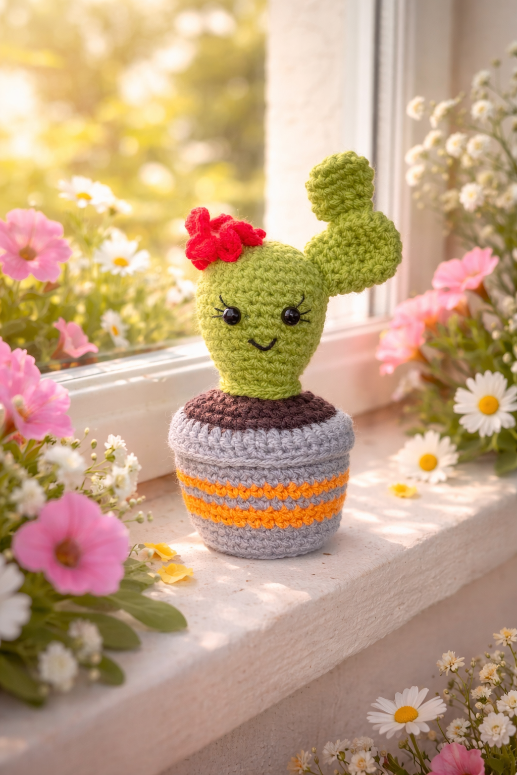 Cactus au crochet – Amigurumi kawaii fait main - Décoration cottagecore Les Crochets d'Isabelle
