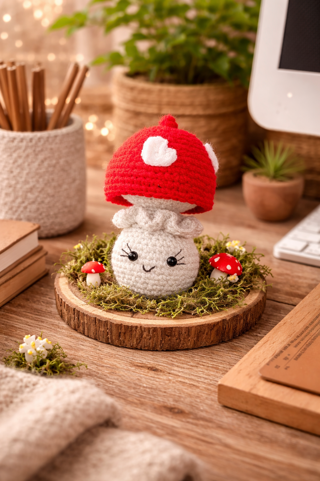 Peluche Champignon au Crochet – Amigurumi Fait Main en France Les Crochets d'Isabelle