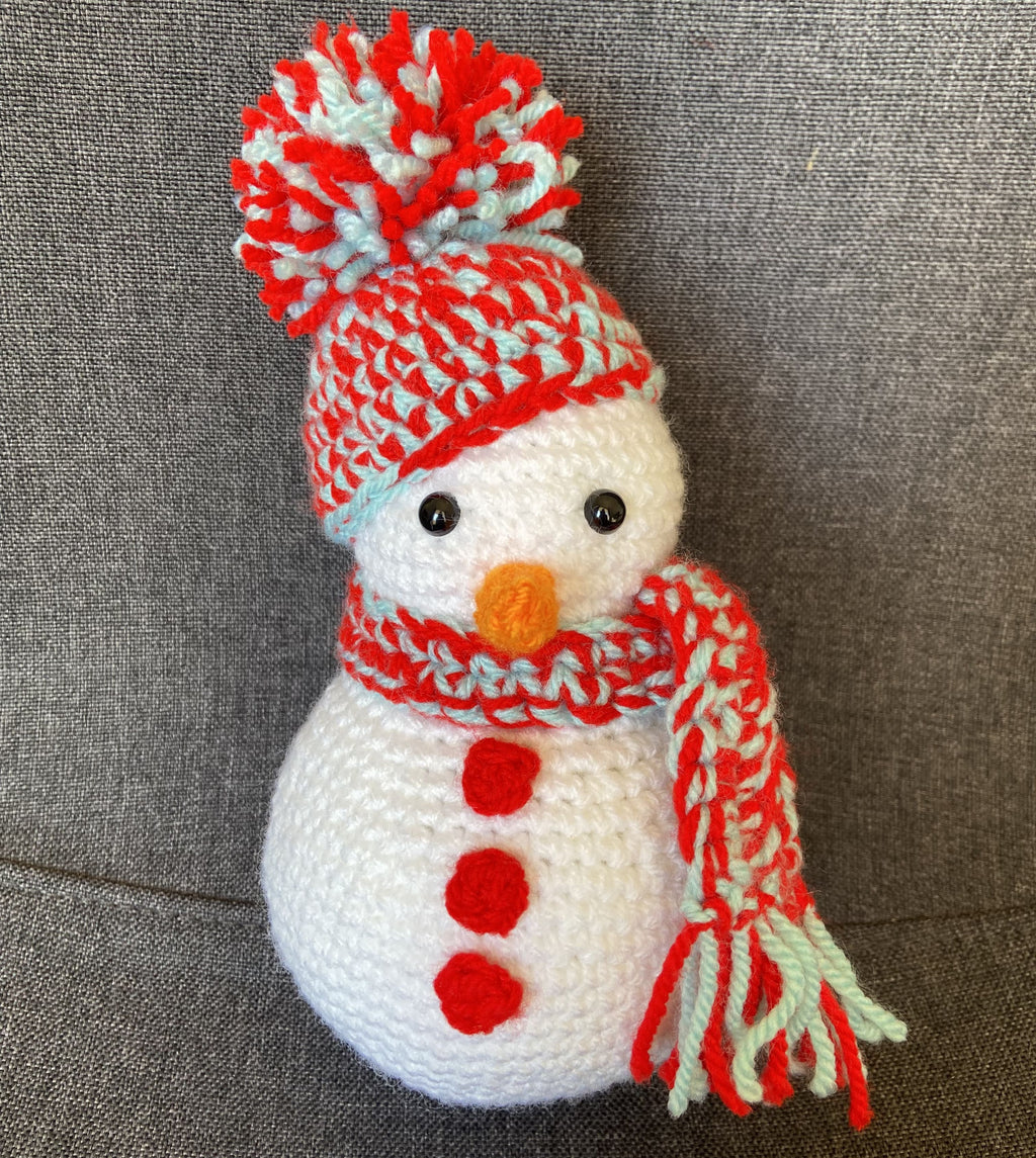 Décoration Noël bonhomme de neige au crochet – Fait main en France Les Crochets d'Isabelle