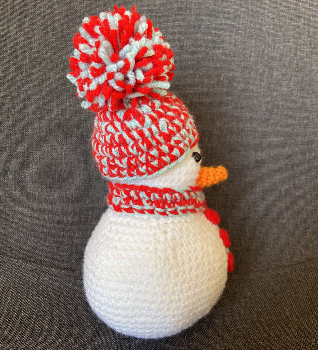 Décoration Noël bonhomme de neige au crochet – Fait main en France Les Crochets d'Isabelle