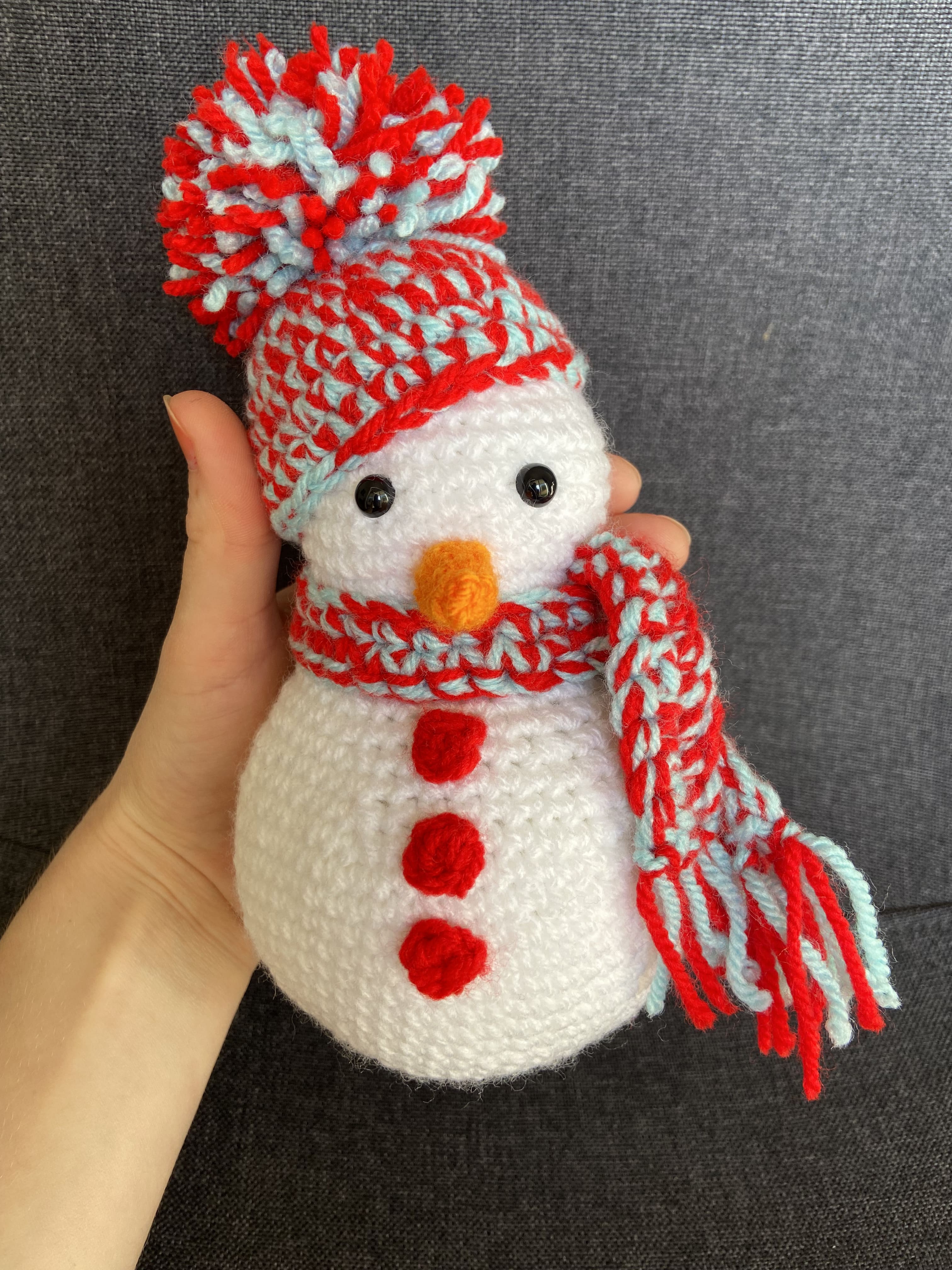 Décoration Noël bonhomme de neige au crochet – Fait main en France Les Crochets d'Isabelle
