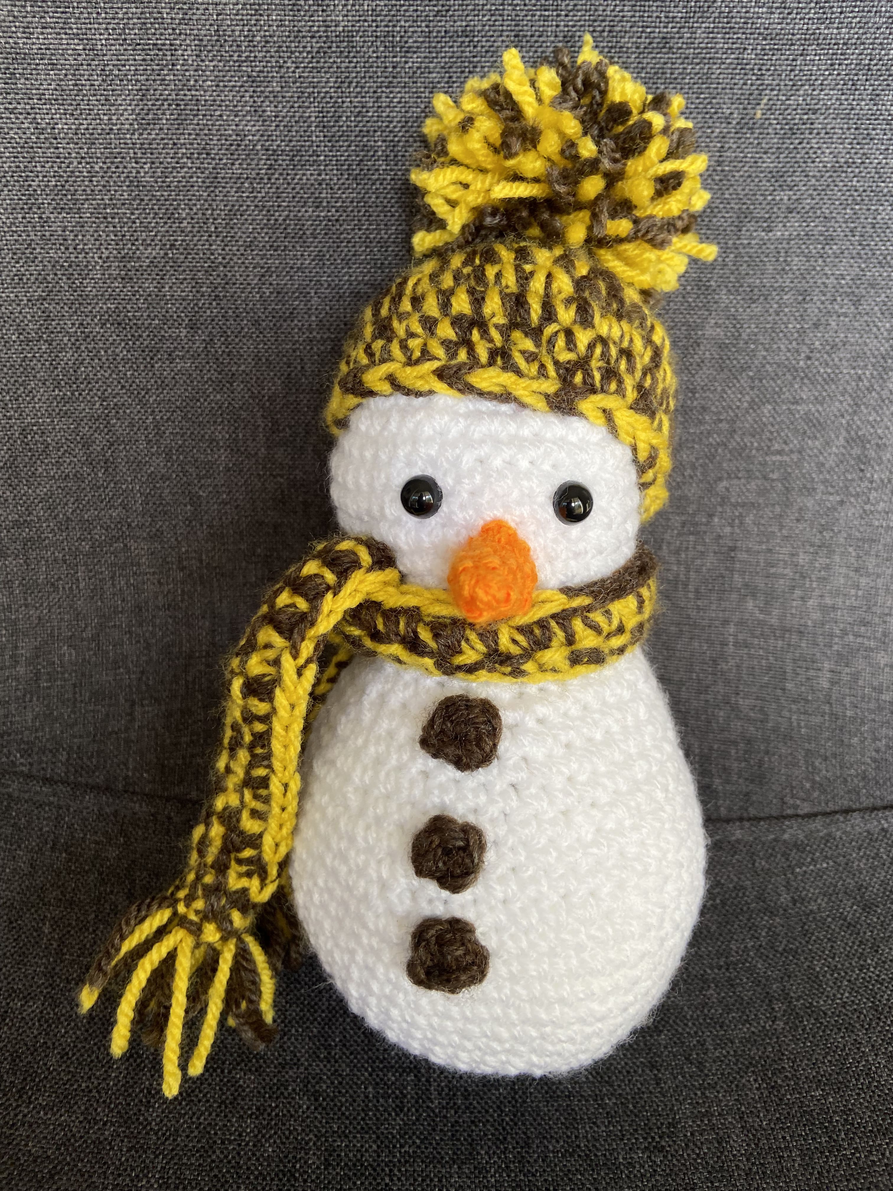Décoration Noël bonhomme de neige au crochet – Fait main en France Les Crochets d'Isabelle