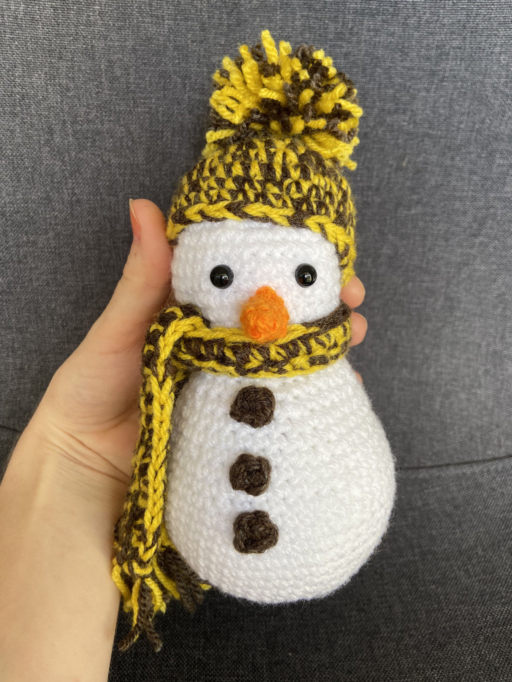 Décoration Noël bonhomme de neige au crochet – Fait main en France Les Crochets d'Isabelle
