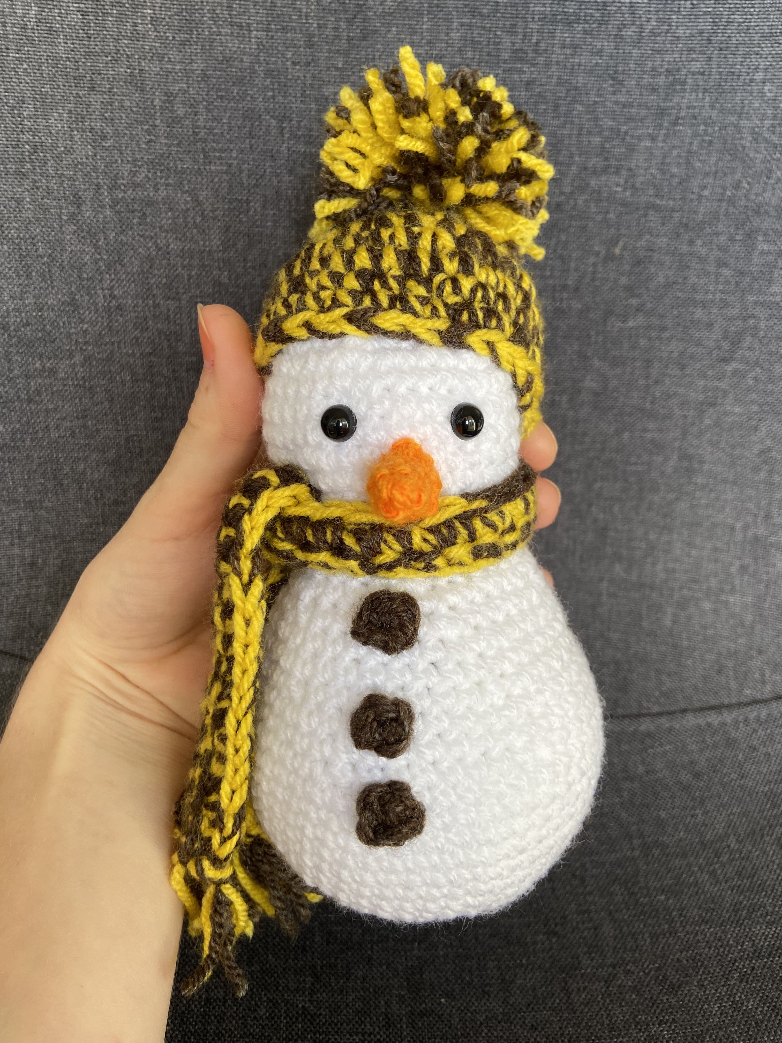 Décoration Noël bonhomme de neige au crochet – Fait main en France Les Crochets d'Isabelle