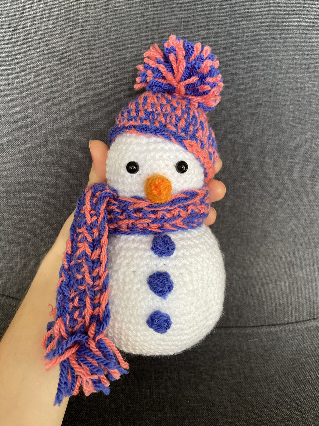 Décoration Noël bonhomme de neige au crochet – Fait main en France Les Crochets d'Isabelle
