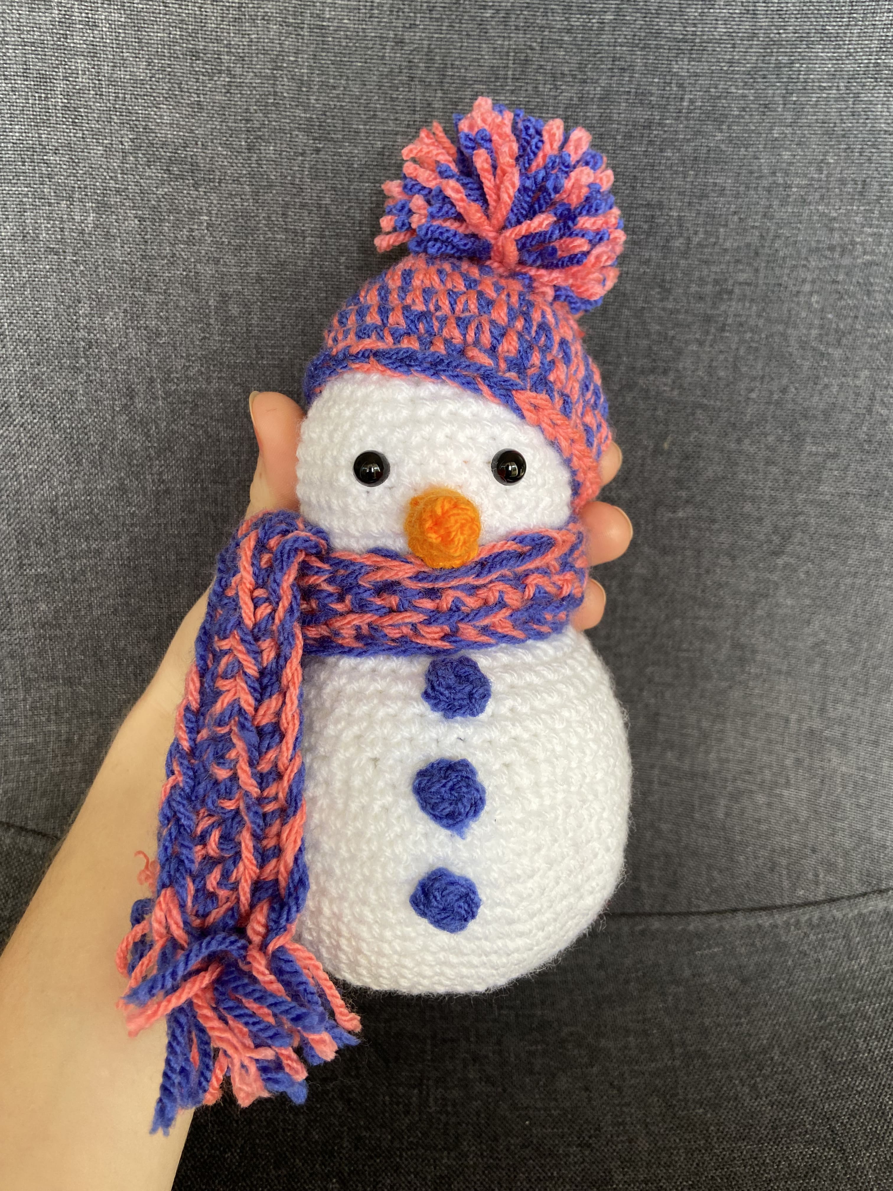 Décoration Noël bonhomme de neige au crochet – Fait main en France Les Crochets d'Isabelle
