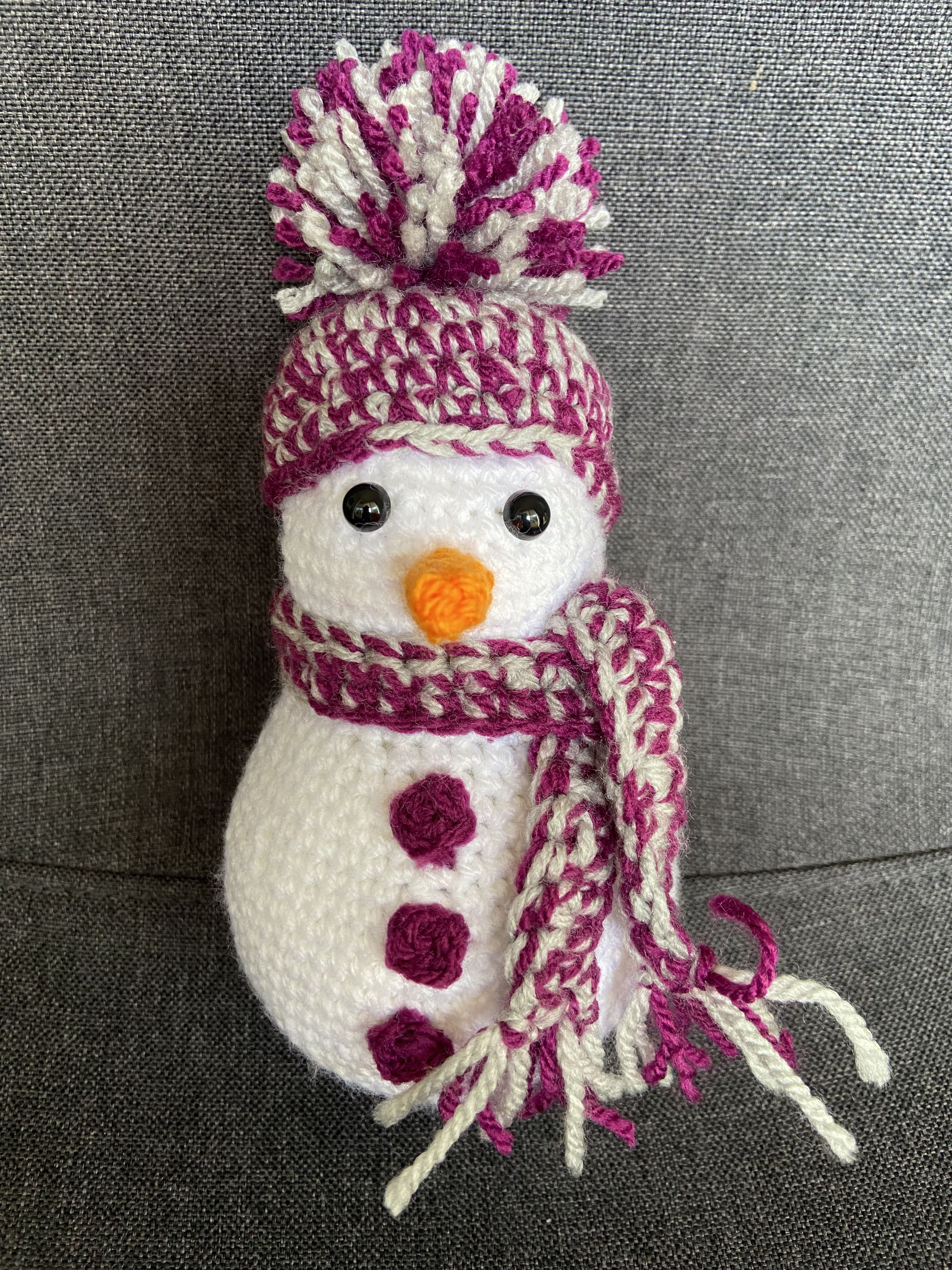 Décoration Noël bonhomme de neige au crochet – Fait main en France Les Crochets d'Isabelle