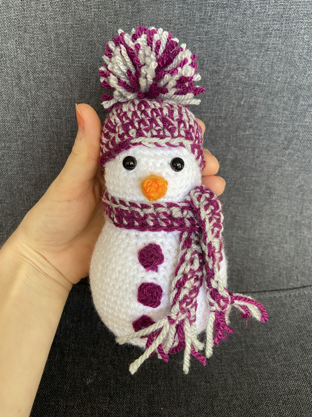 Décoration Noël bonhomme de neige au crochet – Fait main en France Les Crochets d'Isabelle