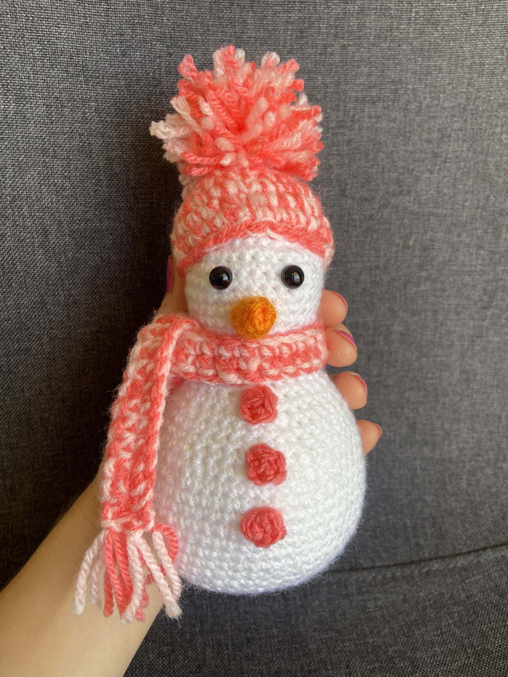 Décoration Noël bonhomme de neige au crochet – Fait main en France Les Crochets d'Isabelle