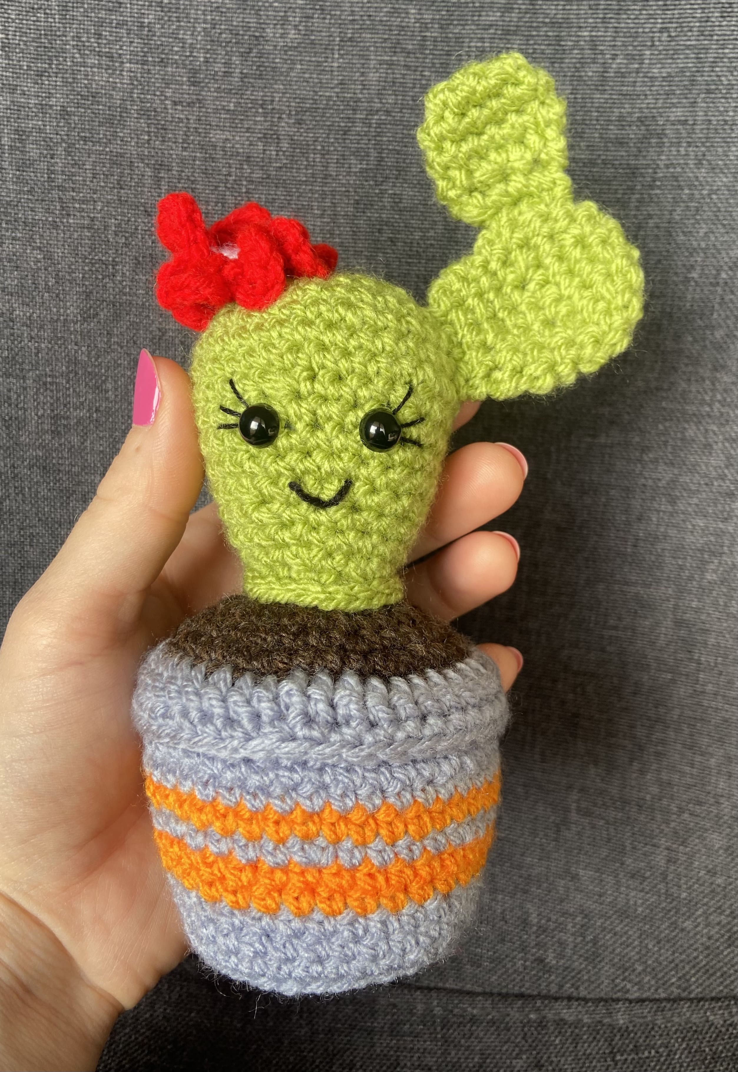 Cactus au crochet – Amigurumi kawaii fait main - Décoration cottagecore Les Crochets d'Isabelle