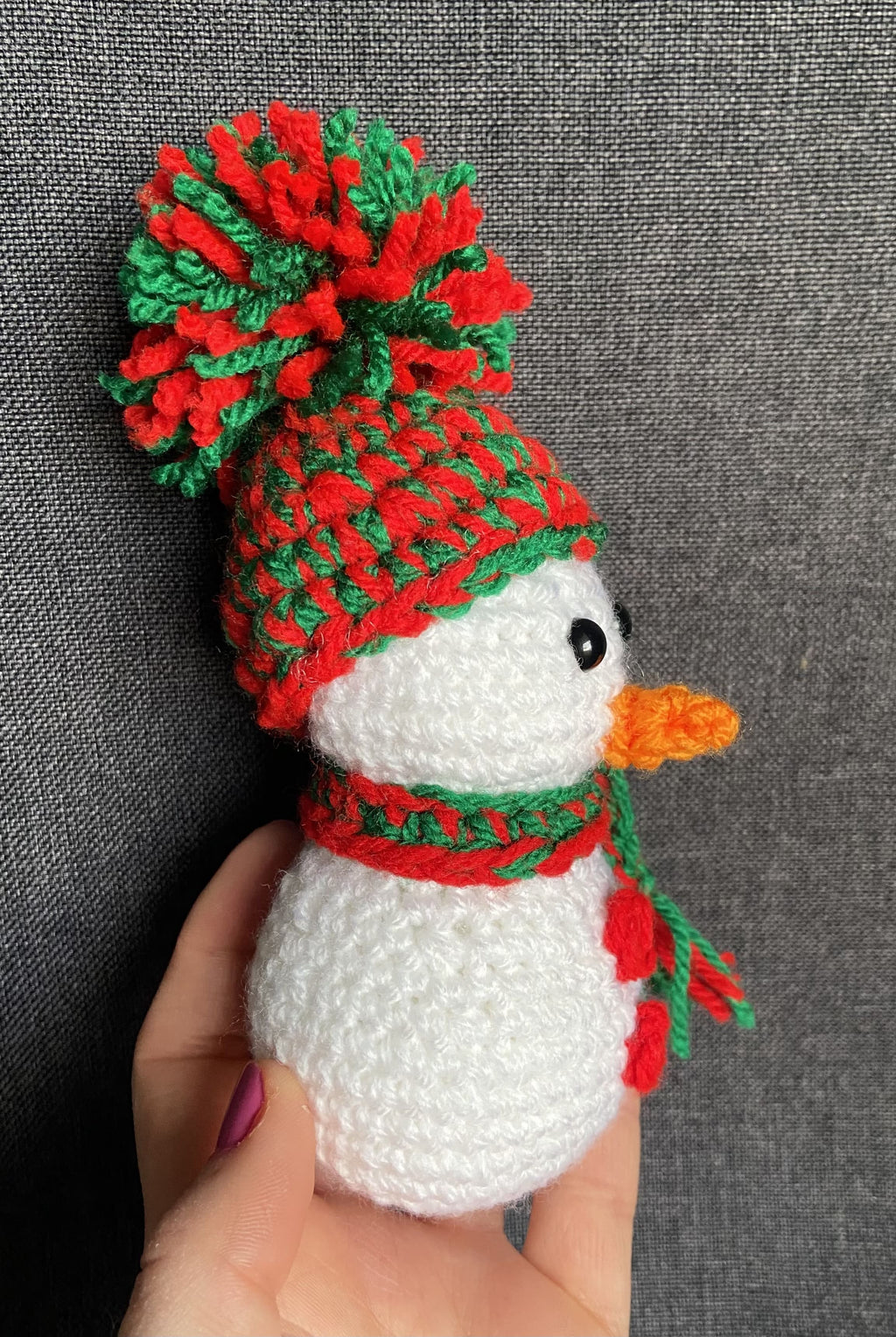 Peluche bonhomme de neige au crochet – Décoration Noël fait main en France Les Crochets d'Isabelle