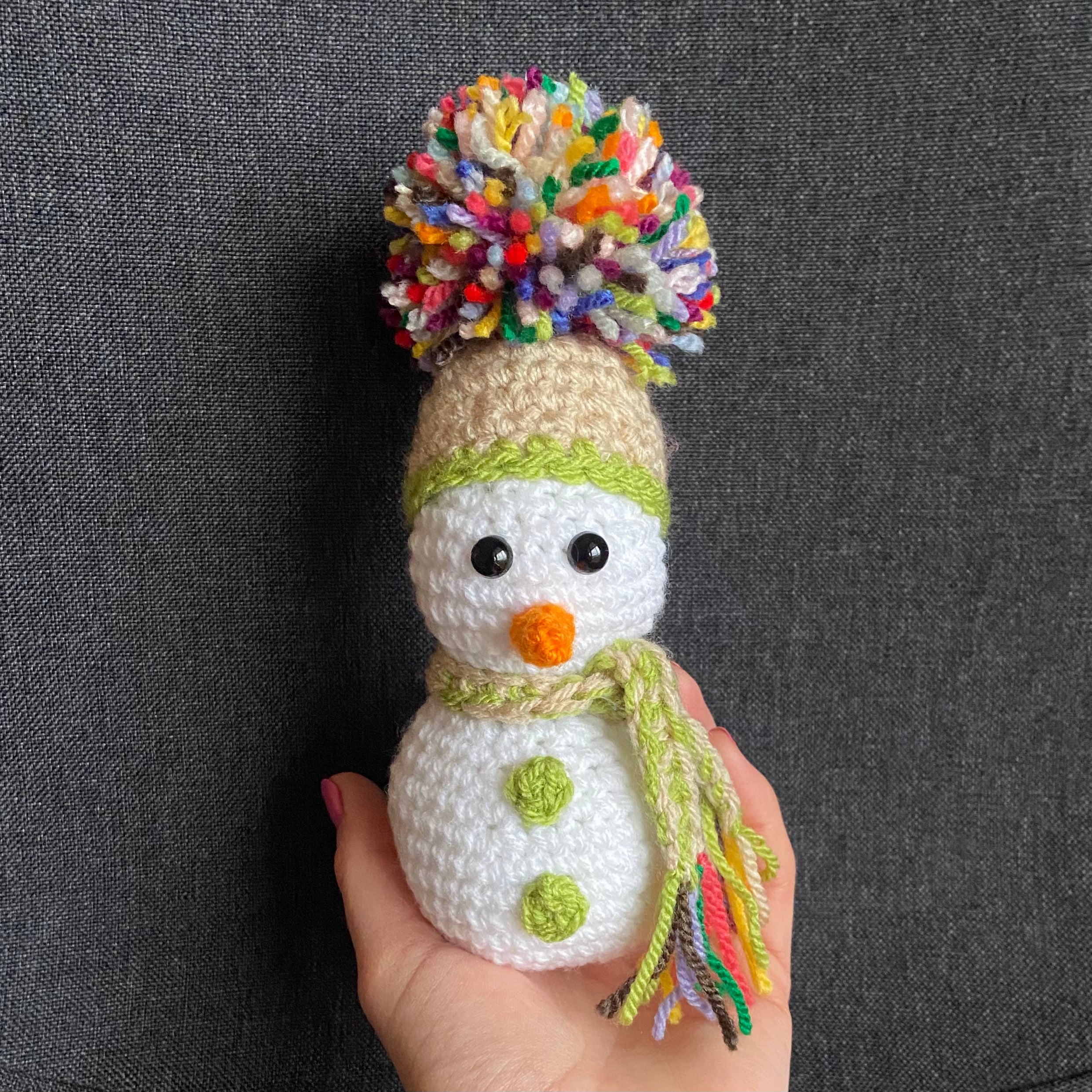 Peluche bonhomme de neige au crochet – Décoration Noël fait main en France Les Crochets d'Isabelle