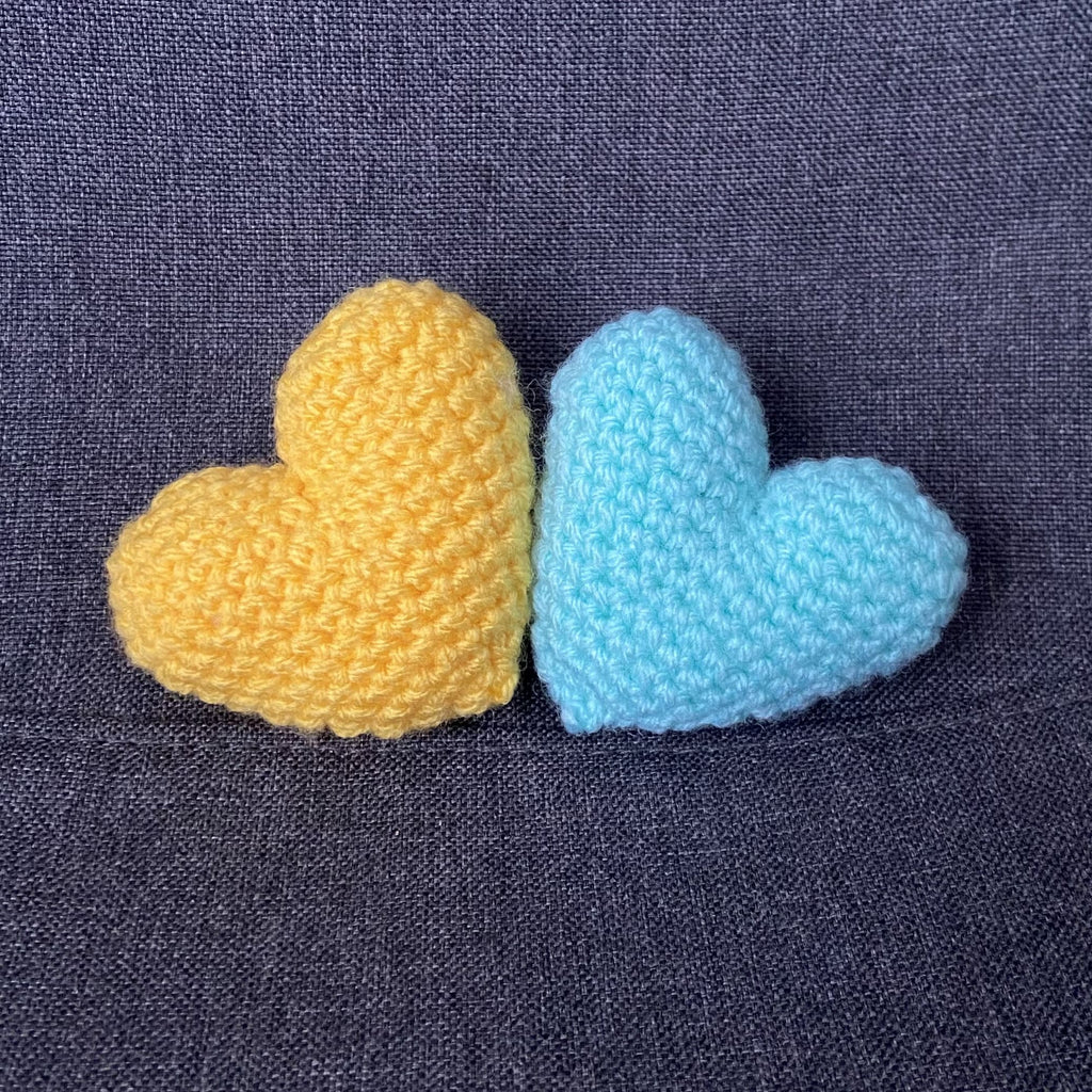 Couple de Cœurs Kawaii au Crochet – Décoration Amigurumi Fait Main en France Les Crochets d'Isabelle