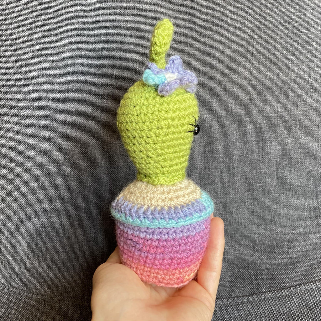 Cactus multicolore au crochet fait main – Cadeau retraite & déco kawaii Les Crochets d'Isabelle