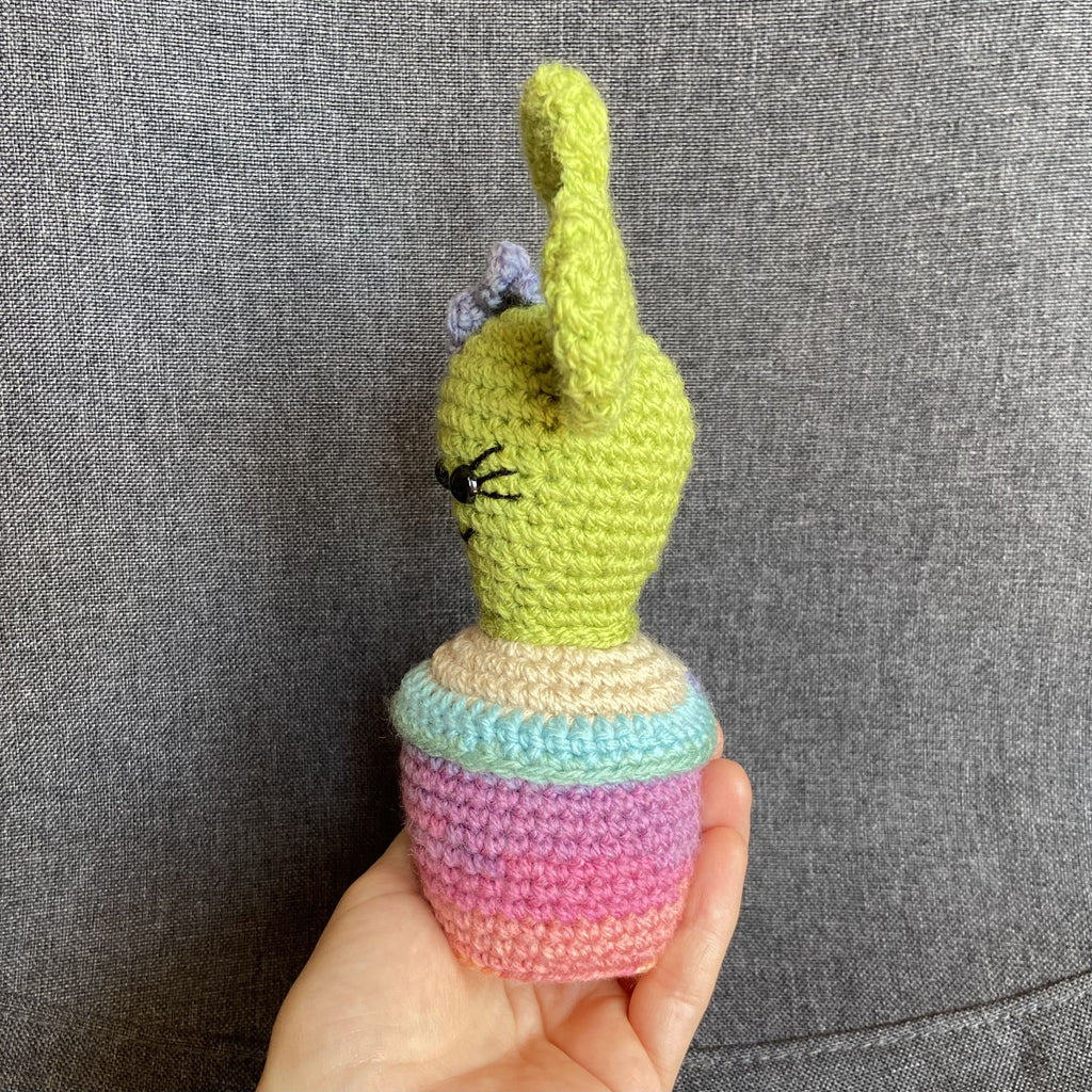 Cactus multicolore au crochet fait main – Cadeau retraite & déco kawaii Les Crochets d'Isabelle