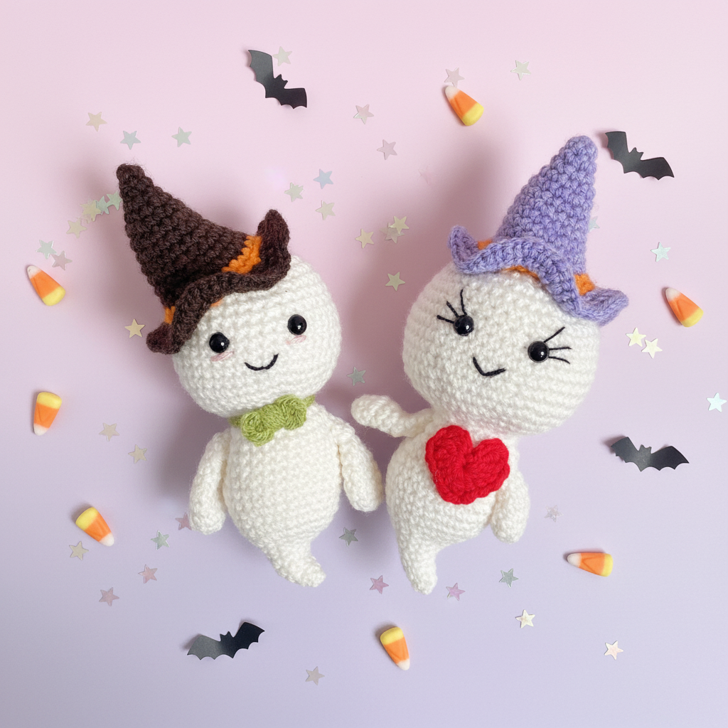 Fantômes kawaii pastel